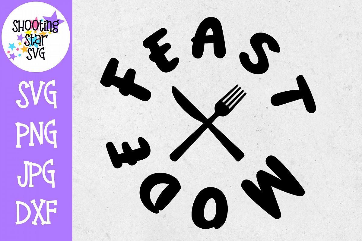 Feast Mode with Knife and Fork SVG - Thanksgiving SVG example image 1