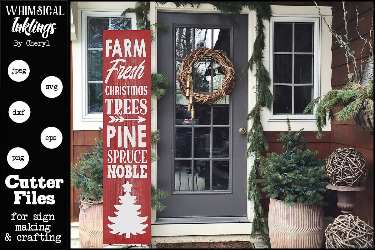 Farm Fresh Christmas Trees-Vertical SVG example image 1