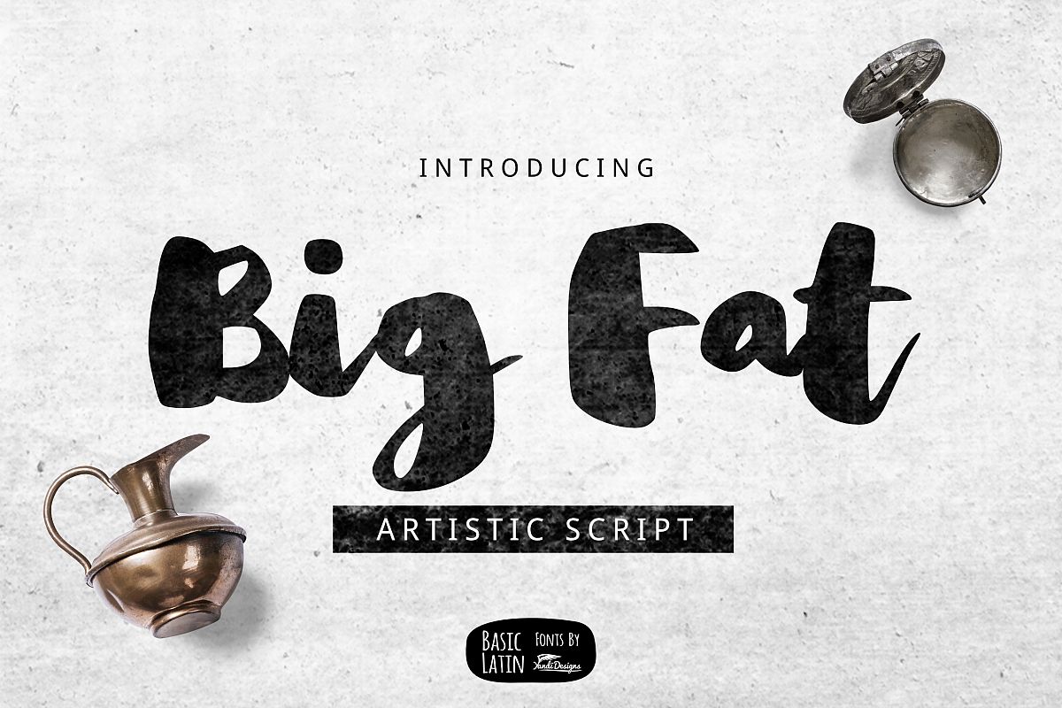 Big Fat Brush Font example image 1