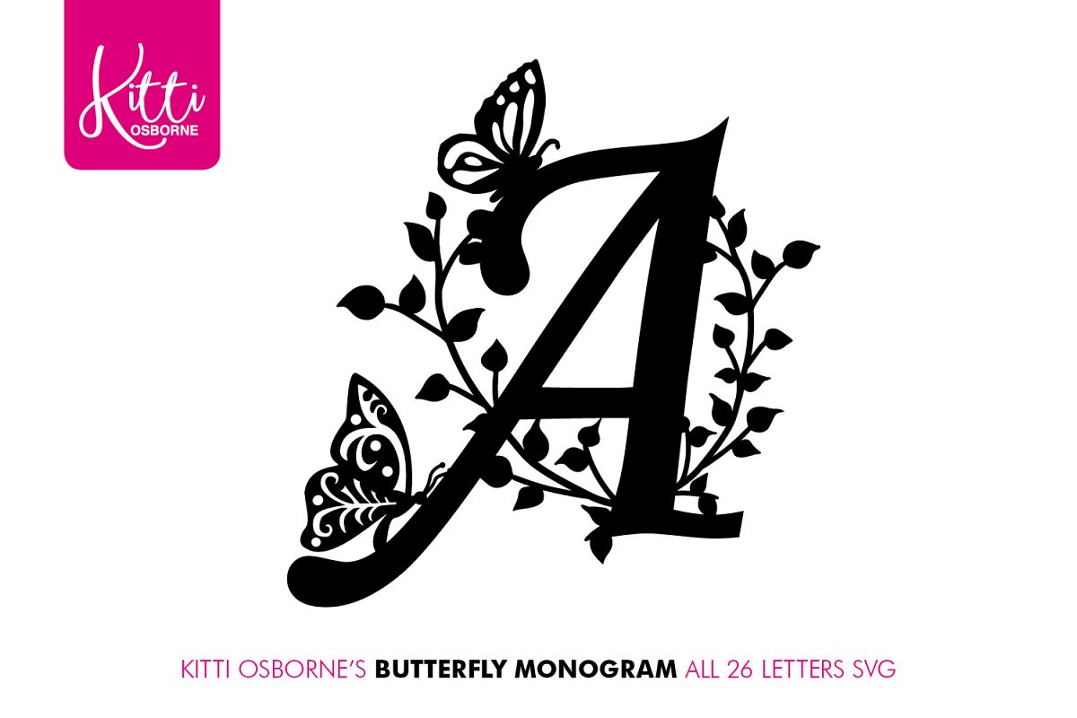 Butterfly Alphabet SVG Bundle example image 1