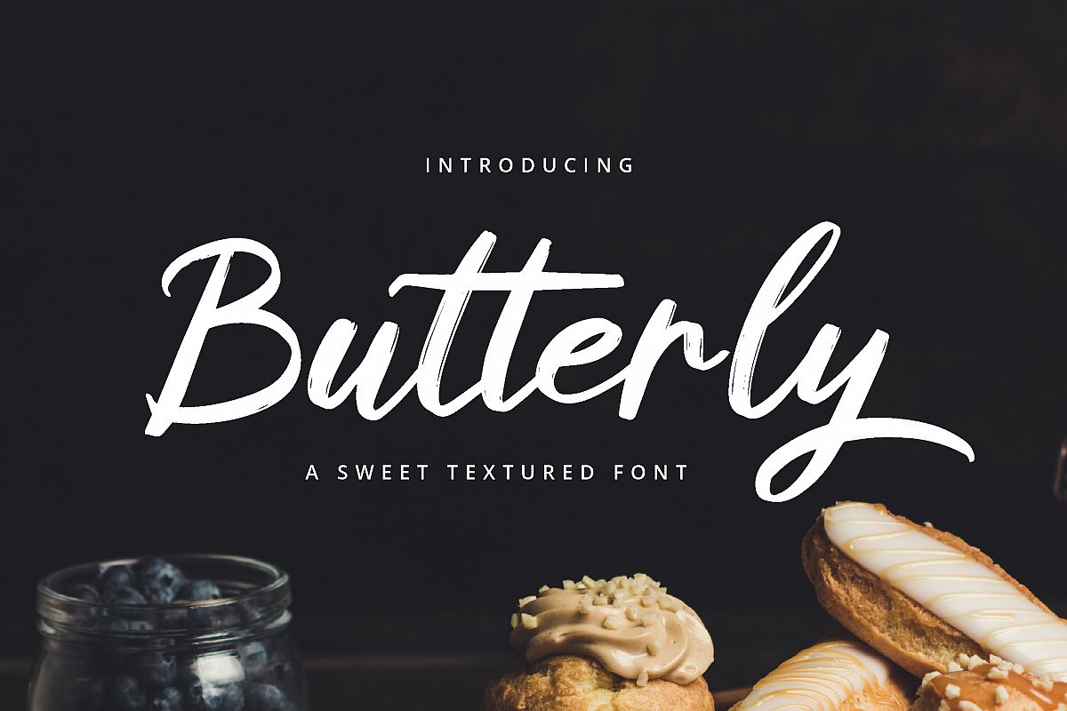 Butterly brush pen font example image 1