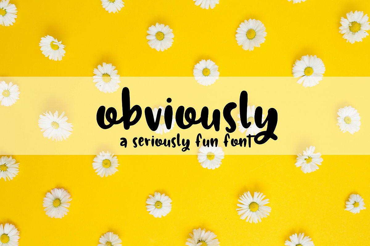 Obviously - A Seriously Fun Font example image 1