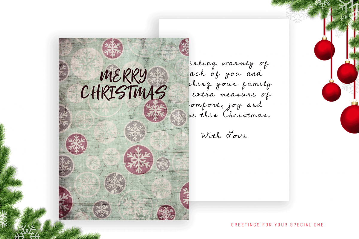 Christmas personalised greeting card for special one example image 1
