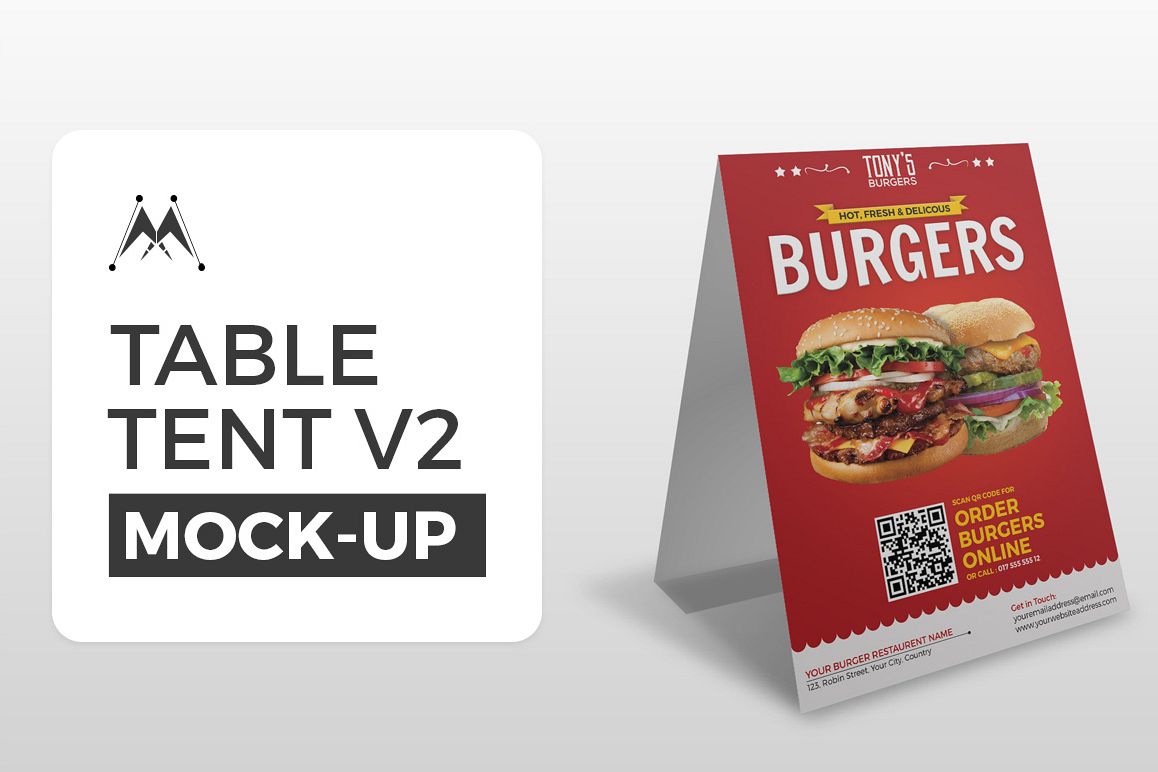 Table Tent Mock-Ups example image 1
