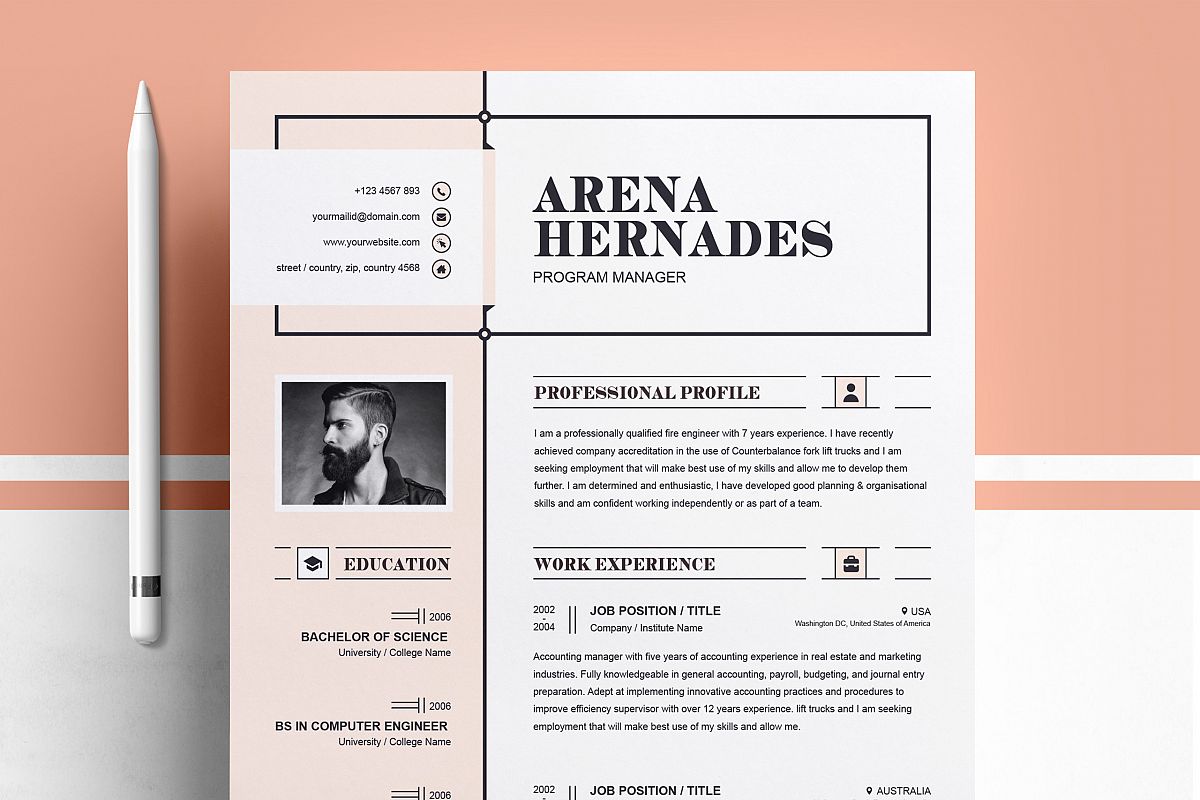 Modern Resume Template example image 1