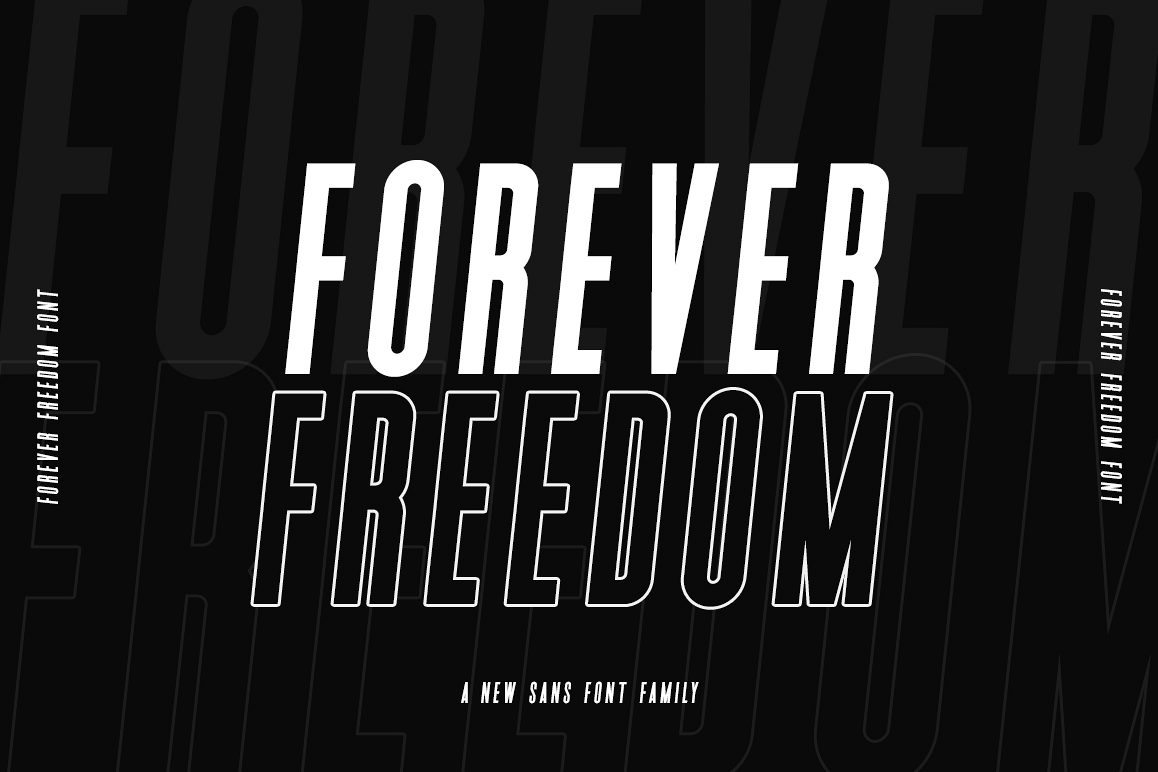 Forever Freedom Font Family example image 1