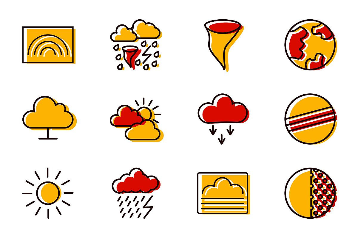 Set Of Weather And Season Icons example image 1