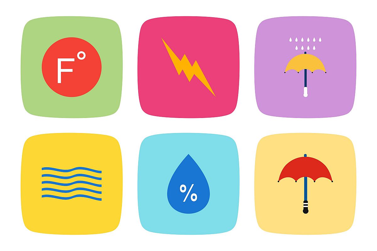 Set Of Weather And Season Icons example image 1