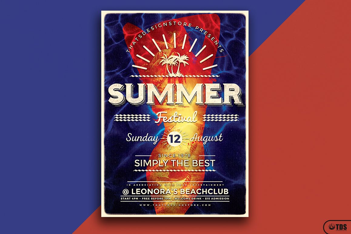 Summer Fest Flyer Template V3 example image 1