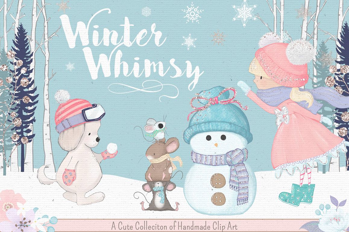 Winter Whimsy Clipart Collection example image 1