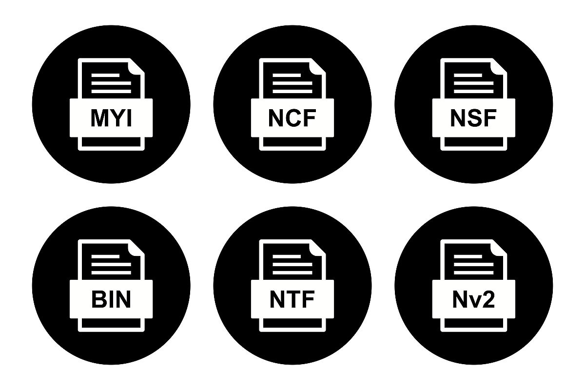 Set Of File Formats Icons example image 1