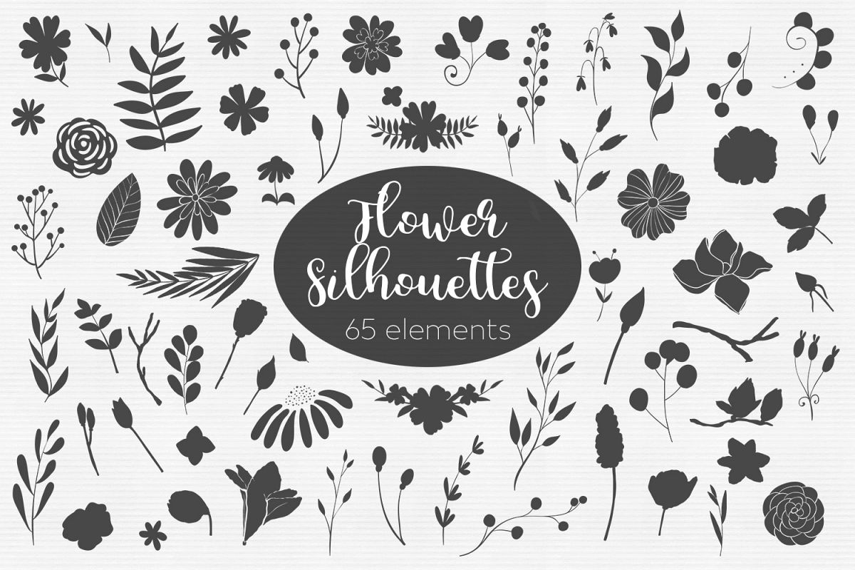 Flower Silhouettes example image 1