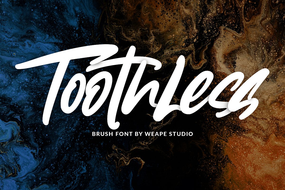 Toothless Brush Font