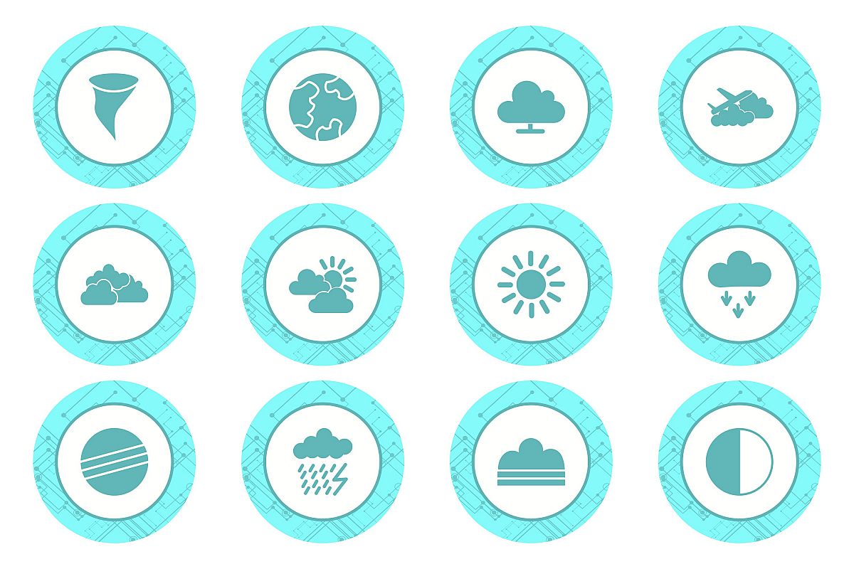Set Of Weather And Season Icons example image 1