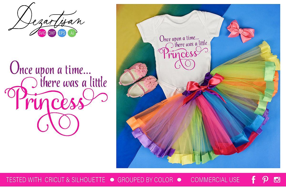 Once Upon a time There was a little princess svg example image 1