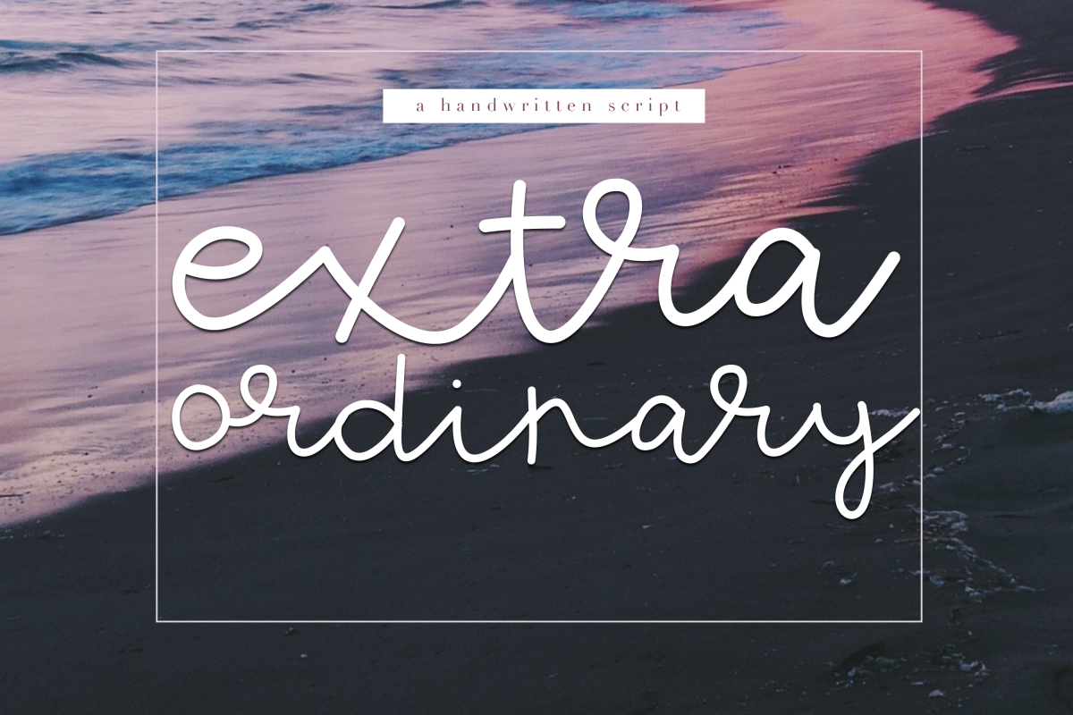 Extraordinary - Handwritten Script Font example image 1