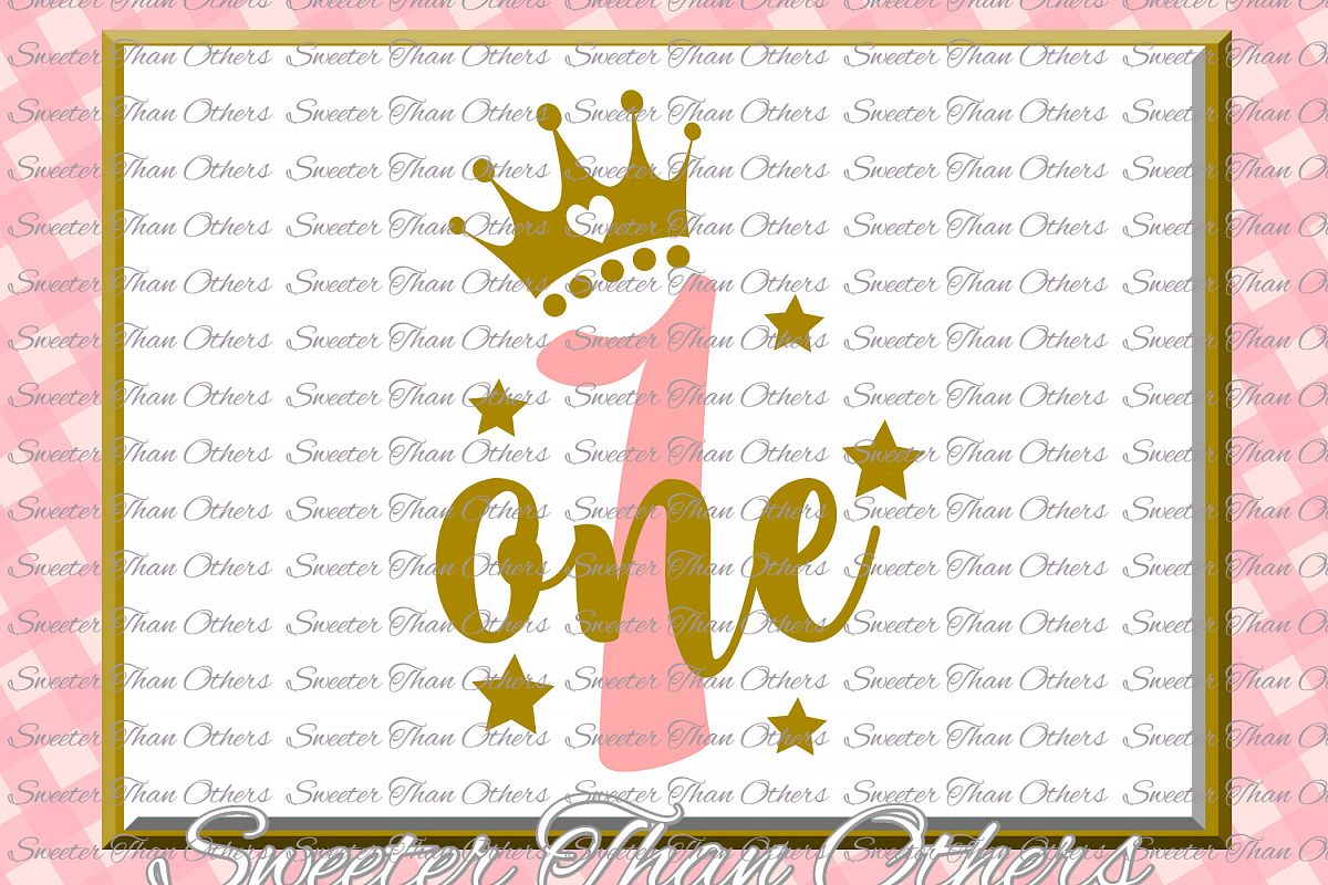 First Birthday SVG, one Birthday cut file example image 1