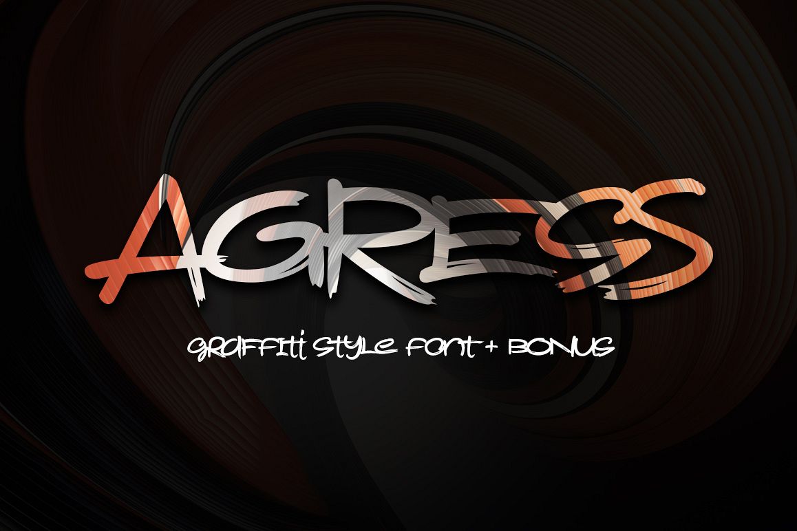 Agress Font + Bonus example image 1