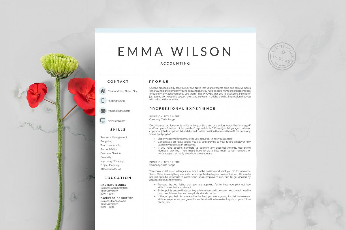 Resume Template 3 Pages example image 1