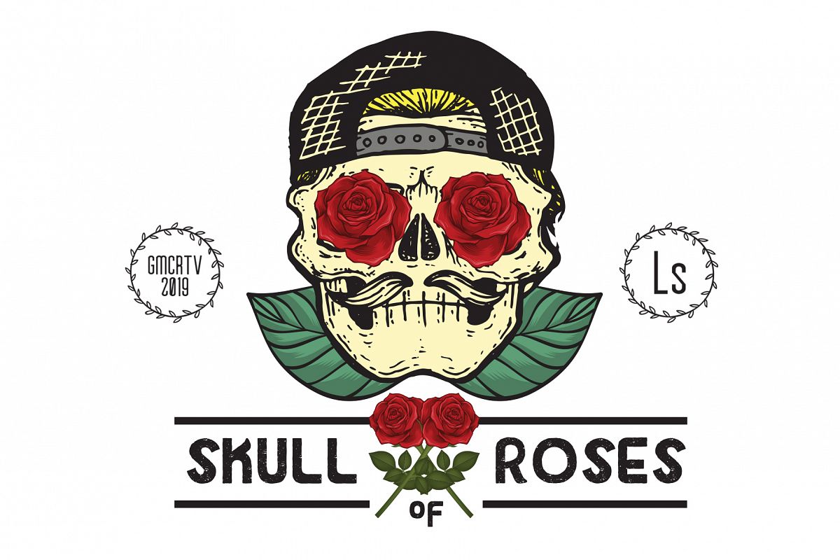 Skull of roses example image 1
