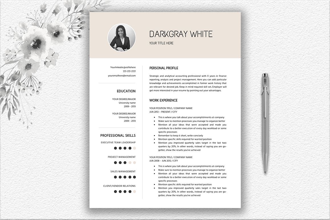 Resume Template Design example image 1