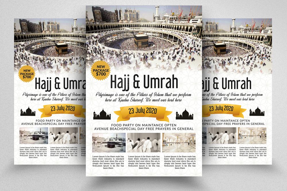 Hajj & Umrah Flyer Template example image 1