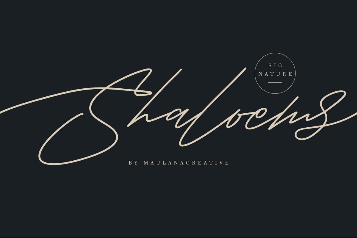 Shaloems Handwritten Signature Font example image 1