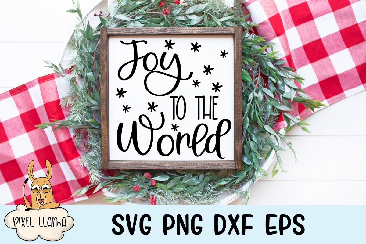 Joy To The World Christmas Sign SVG example image 1