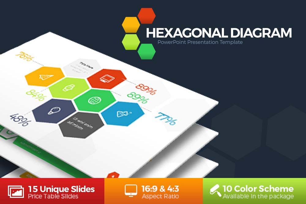 Hexagonal Powerpoint Tempalte example image 1