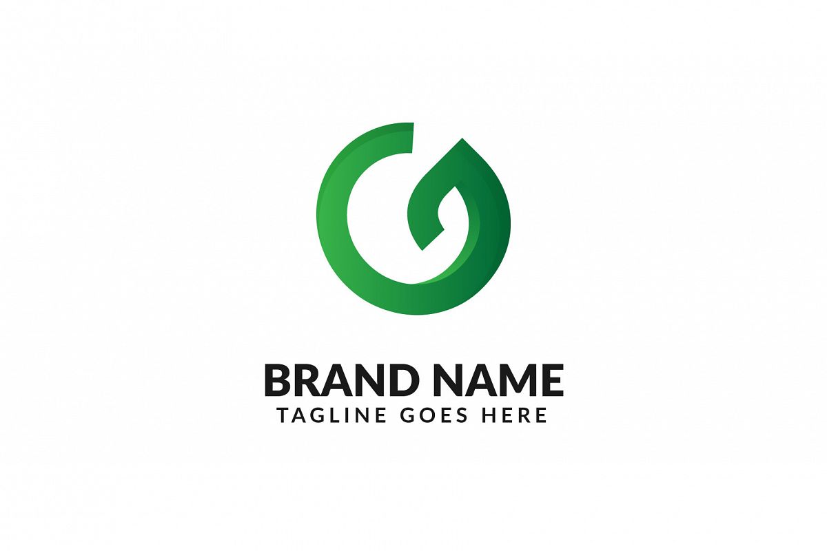 Initial G with Leaf logo example image 1
