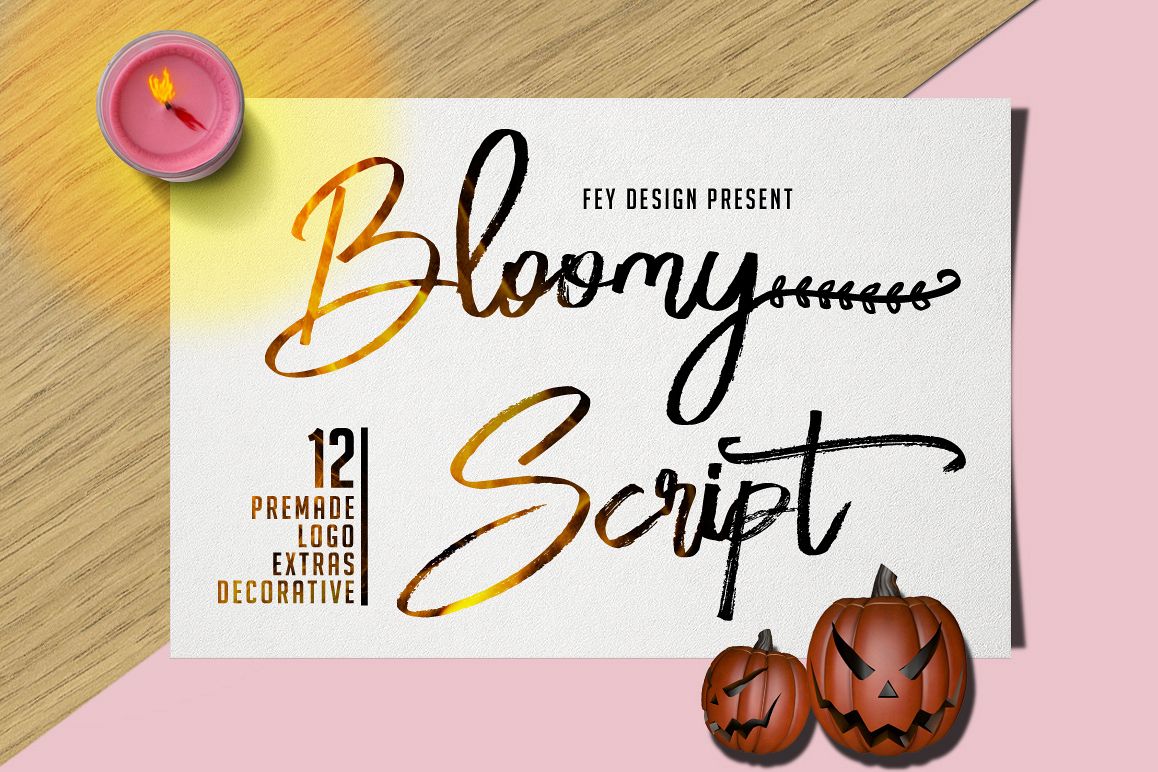 Bloomy Script example image 1