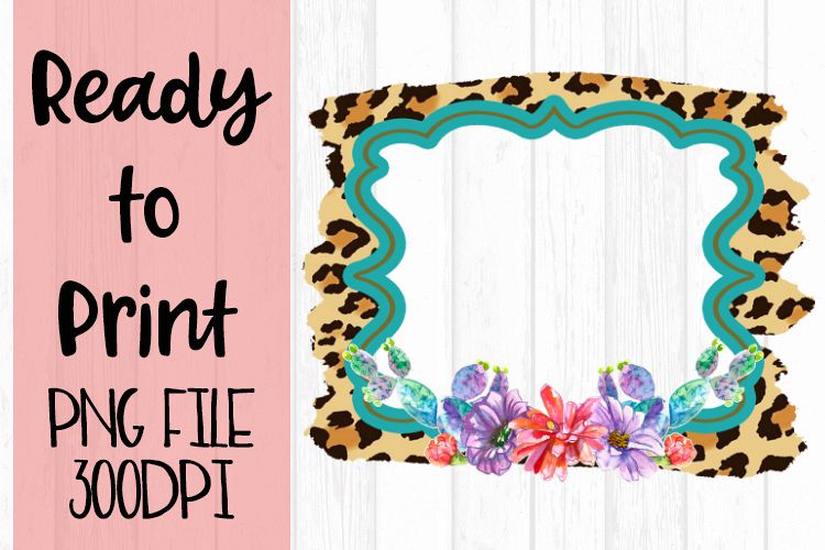 Leopard Cactus Benelux Frame Ready to Print example image 1