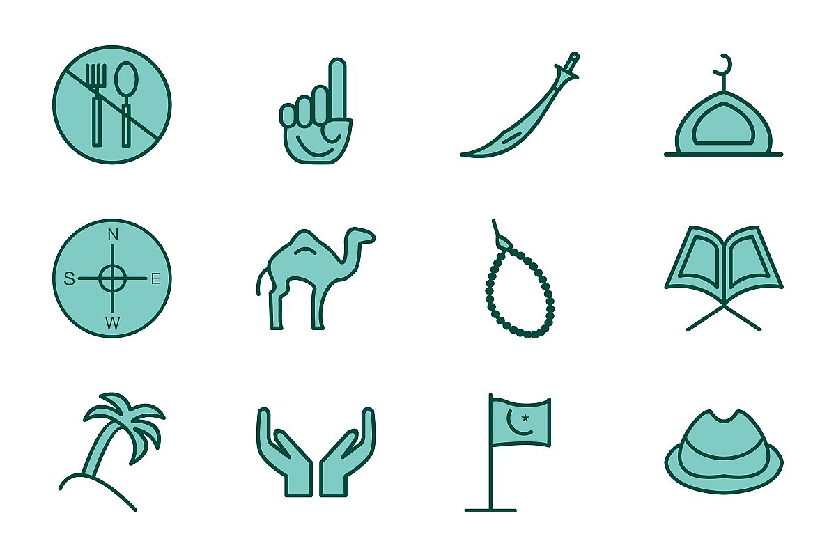Set Of Ramadan Icons example image 1