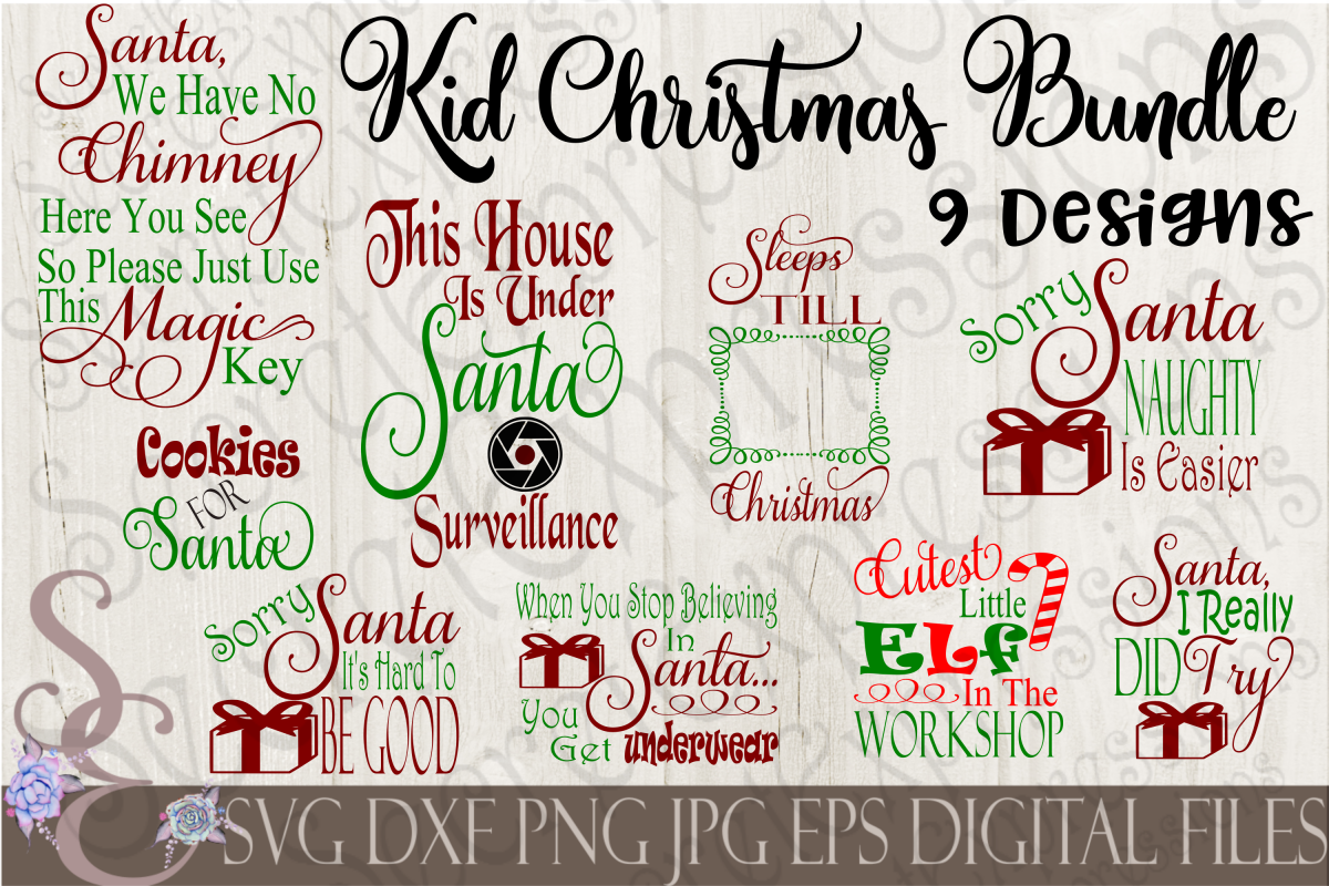 Kid Christmas Bundle 9 Designs example image 1
