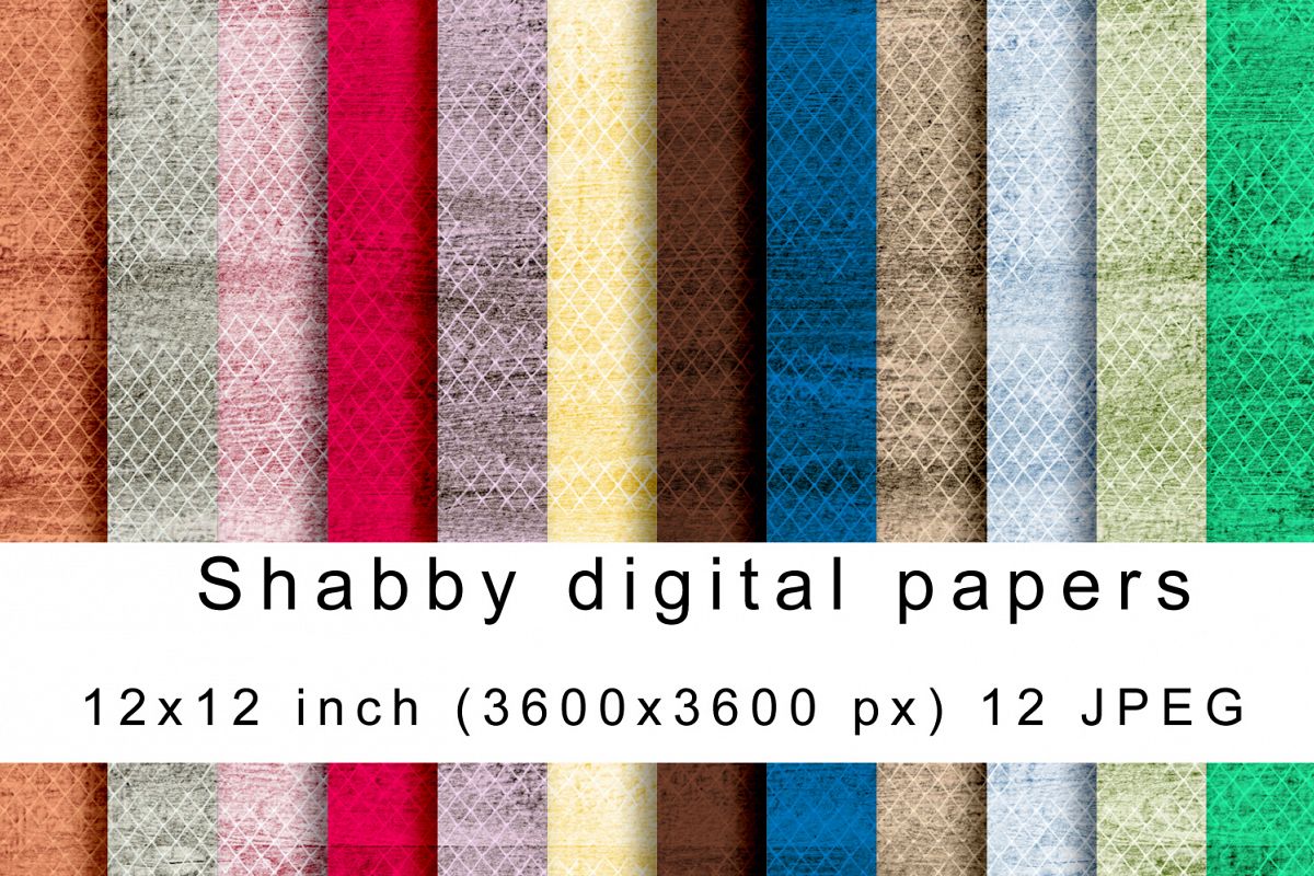 Shabby digital papers example image 1