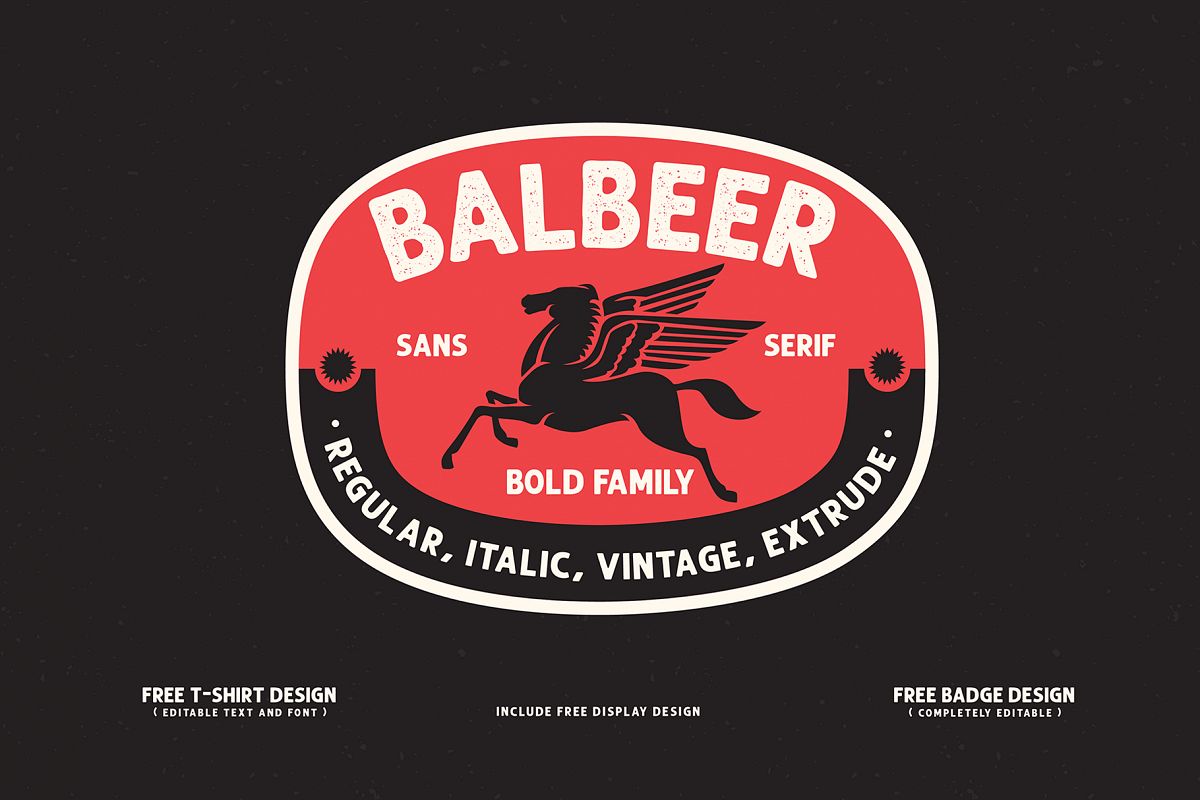 BALBEER FONT FAMILY BONUS example image 1