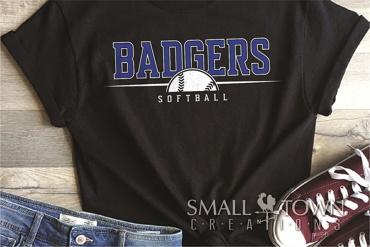 Badger, Badger Softball Team, Sport, PRINT, CUT & DESIGN example image 1