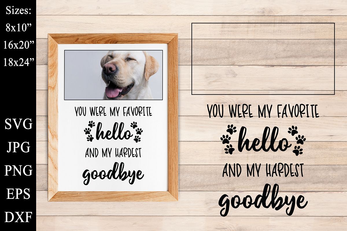 Dog Memorial SVG DXF EPS PNG Dog Best Friend Frame Memorial example image 1