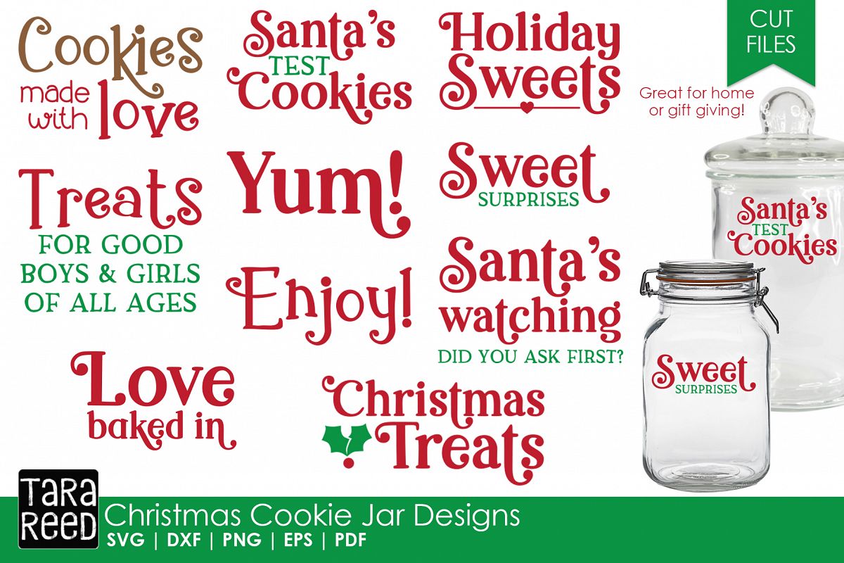 Christmas Cookie Jar - Christmas SVG Files for Crafters (154795) | Cut