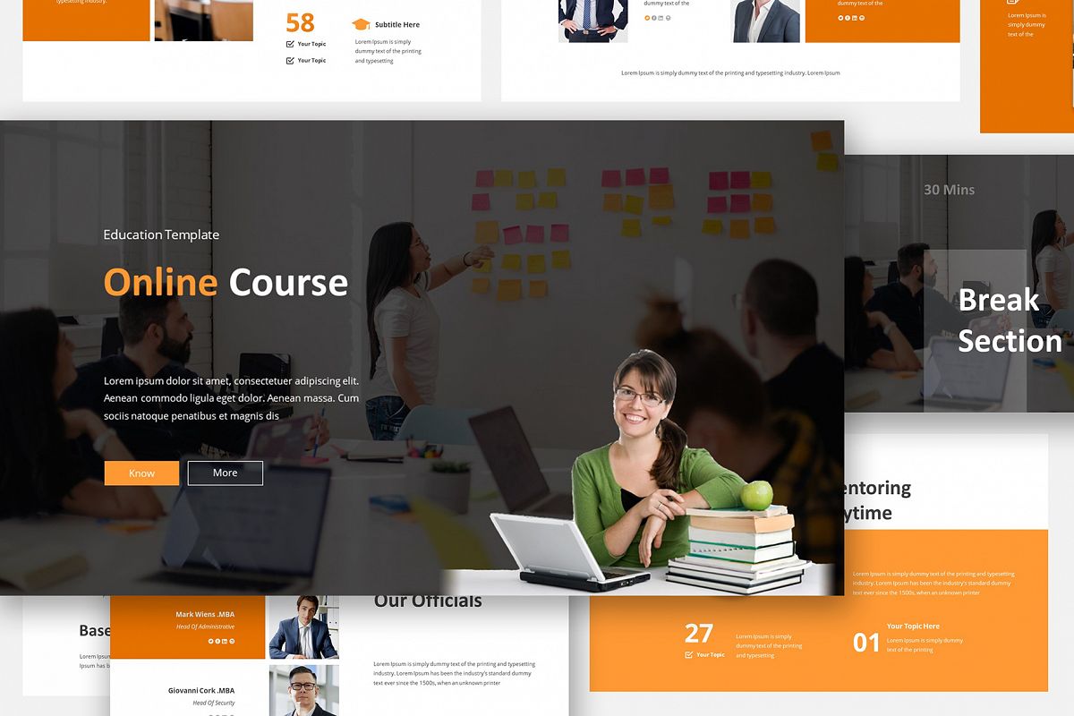 Online Course Google Slides Template example image 1
