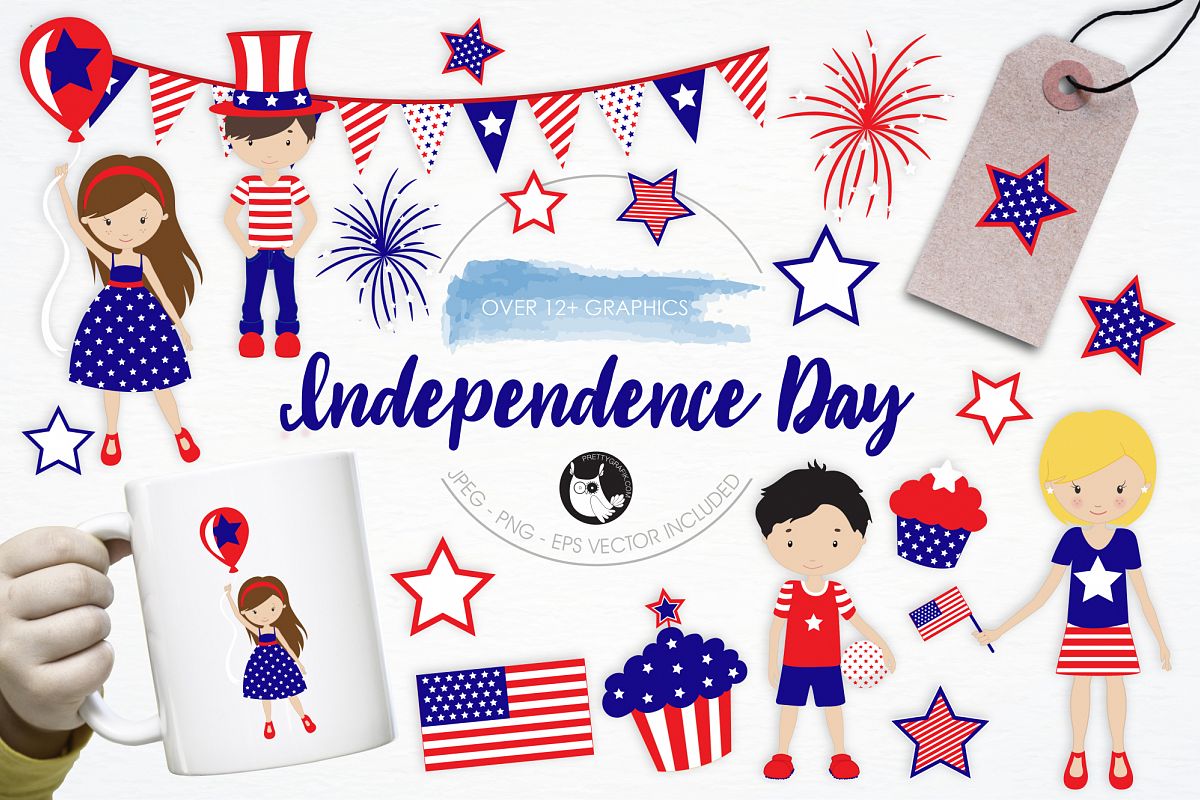 Independence Day graphics and illustrations example image 1