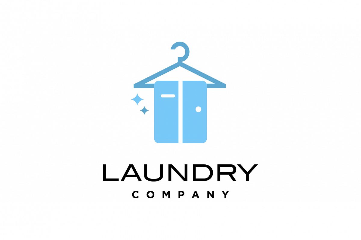 laundry clean clothes logo example image 1