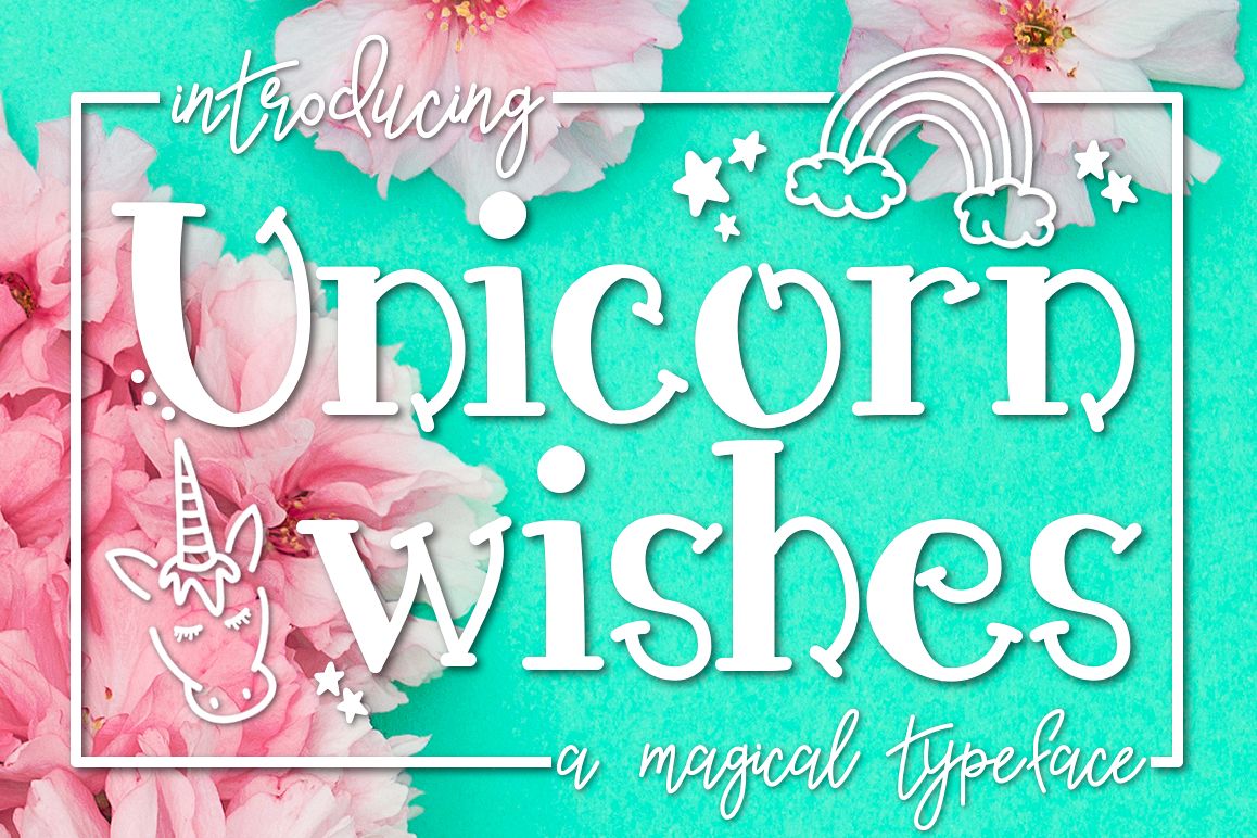 Unicorn Wishes a Handwritten Typeface example image 1