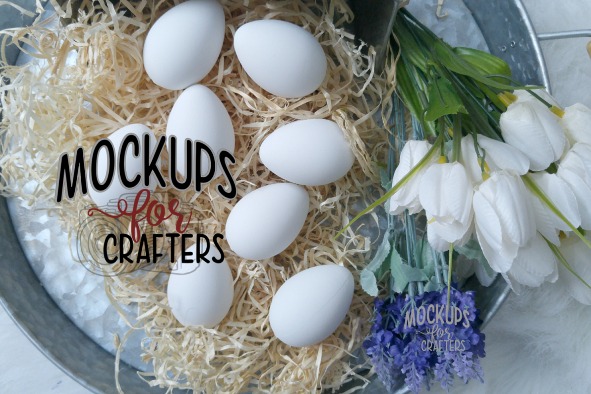 Easter Eggs - White - WalMart - Dollarama MOCK-UP example image 1