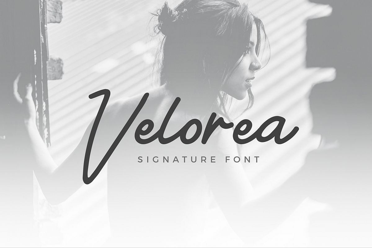 Velorea - Signature Font example image 1