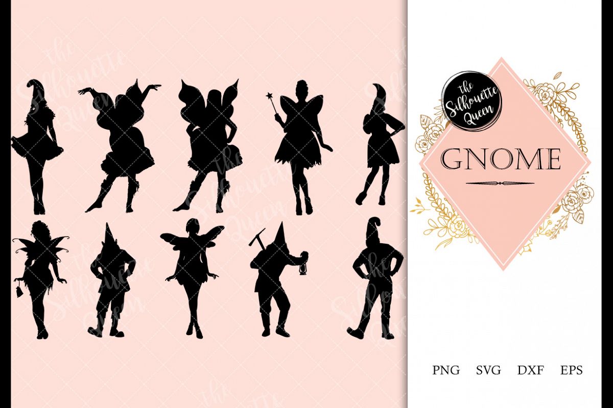 Gnome svg file, dwarf svg cut file, silhouette studio example image 1