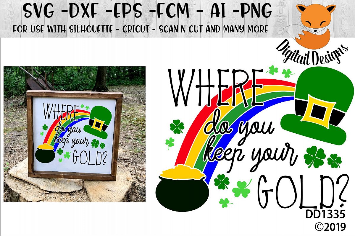 St Patrick's Day Irish Gold Leprechaun SVG example image 1