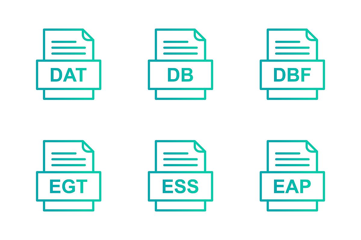 Set Of File Formats Icons example image 1