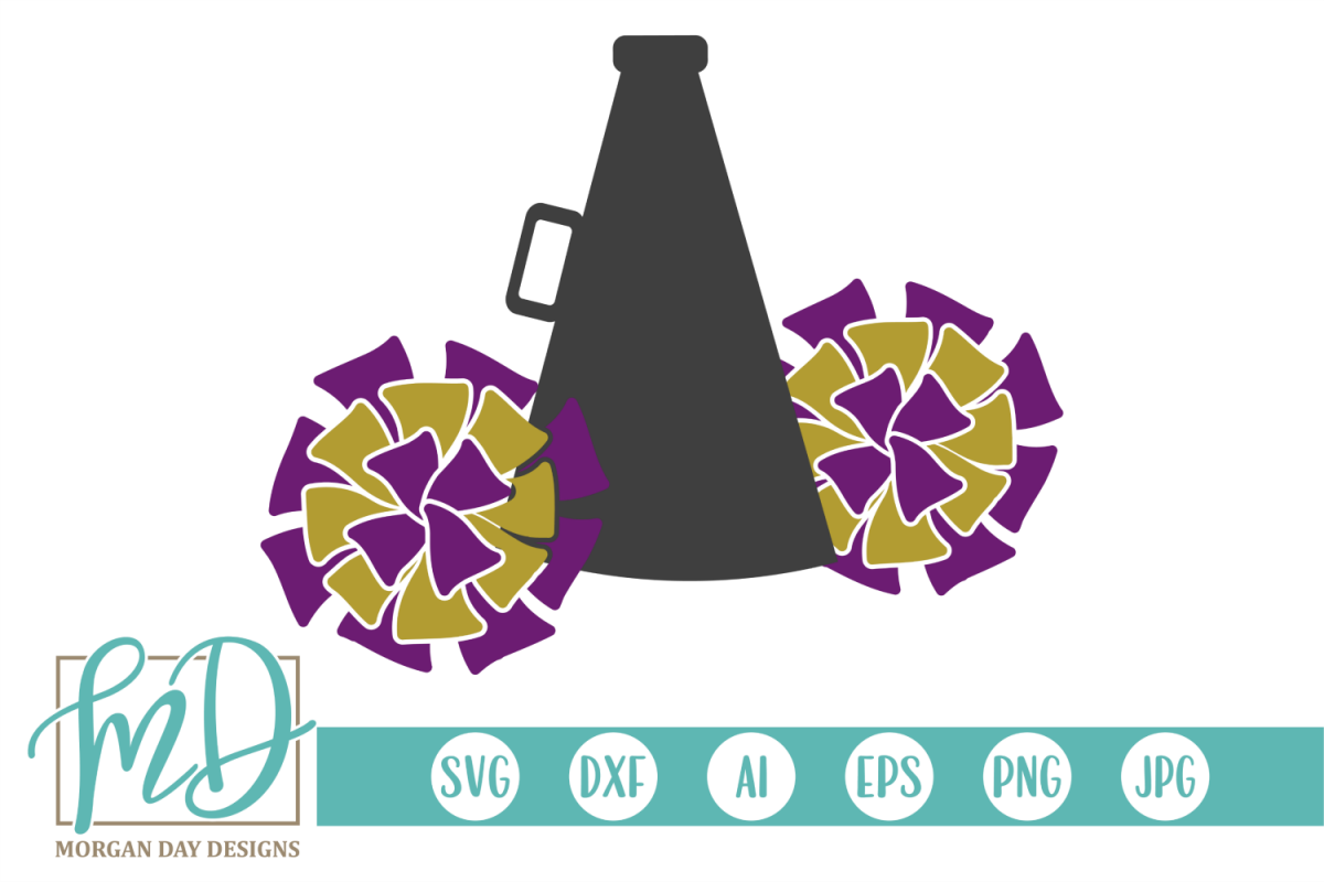 Cheerleader - Megaphone SVG, DXF, AI, EPS, PNG, JPEG example image 1