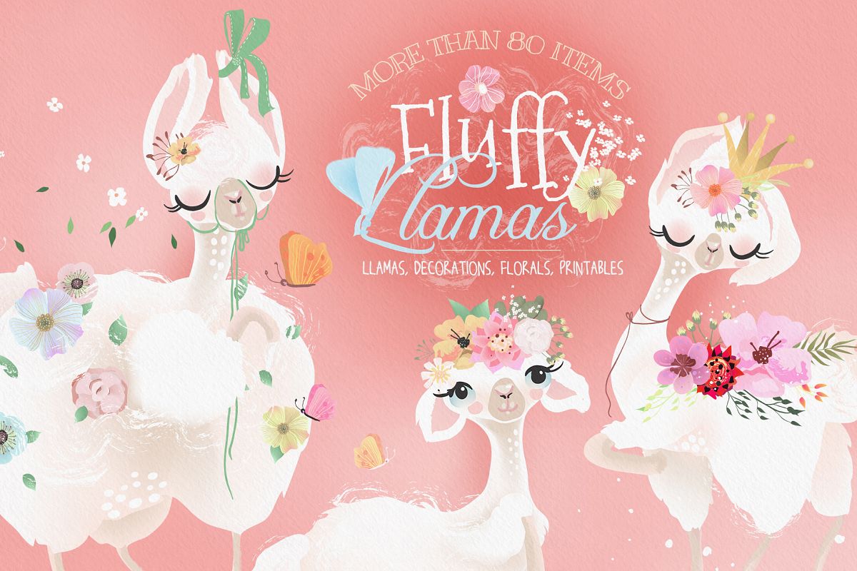 Fluffy Llamas Collection example image 1